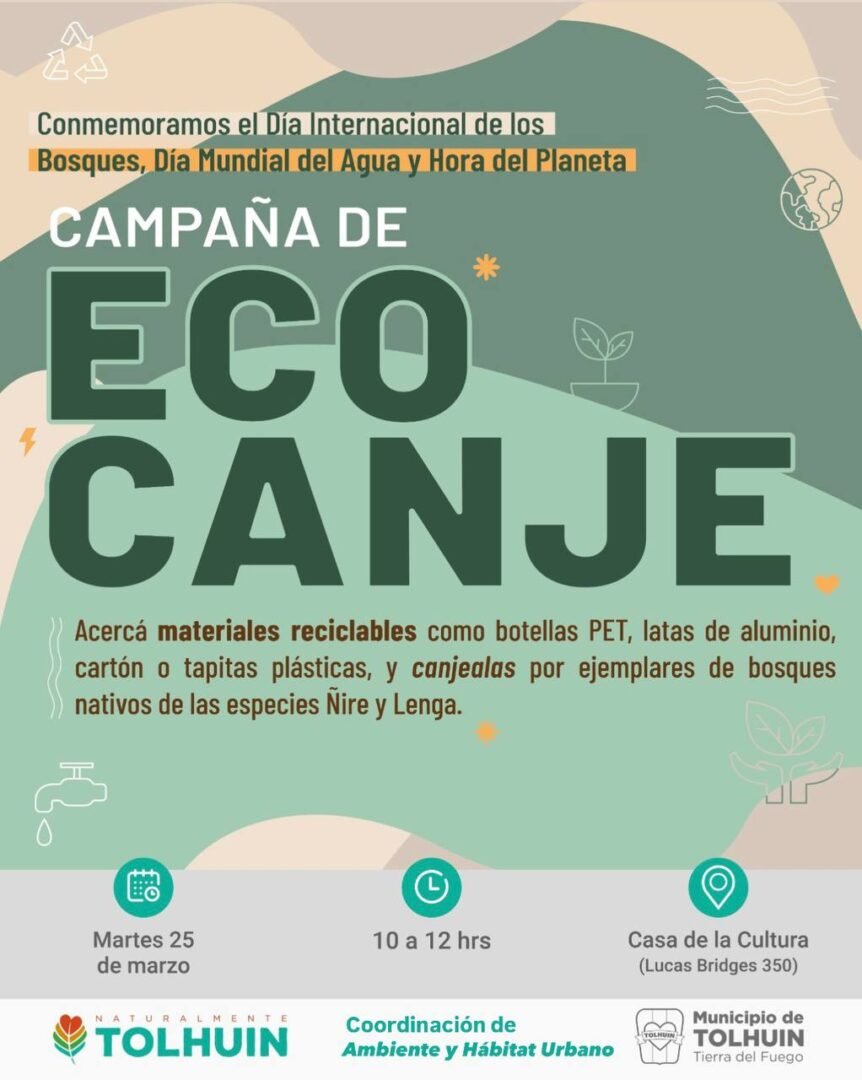 Tolhuin convoca a una jornada de Ecocanje
