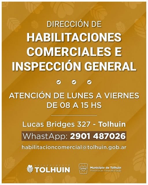 ¿Querés iniciar una actividad comercial en Tolhuin?