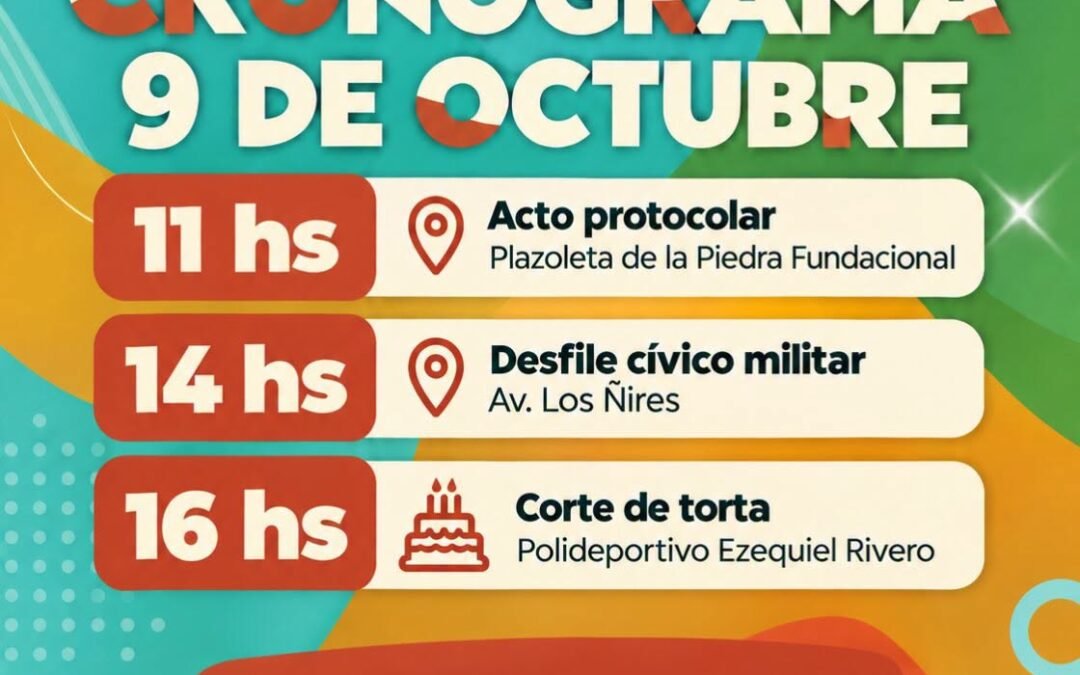 Tolhuin celebrará su 54° aniversario este 9 de octubre